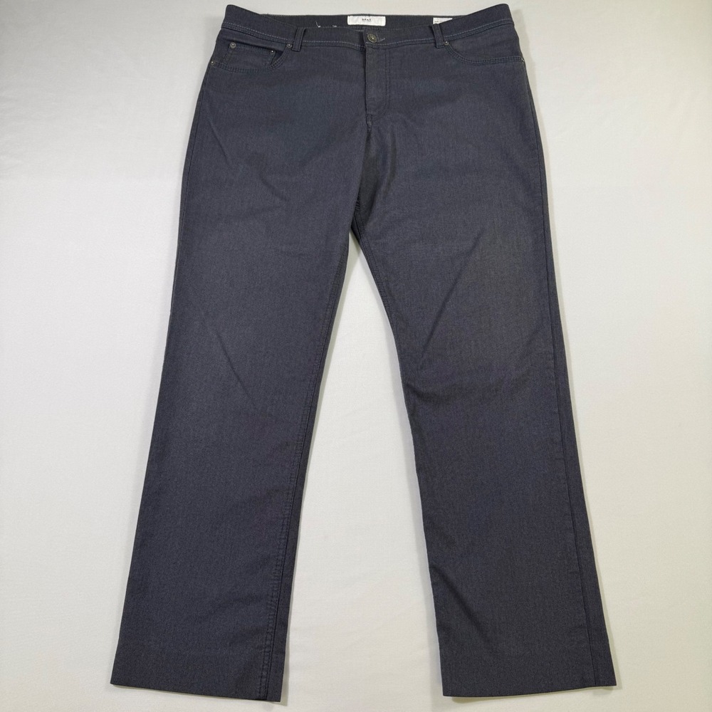 Brax Cooper Fancy Pants Mens 40/34 Fits 40/32 Gray Regular Straight Fit Textured